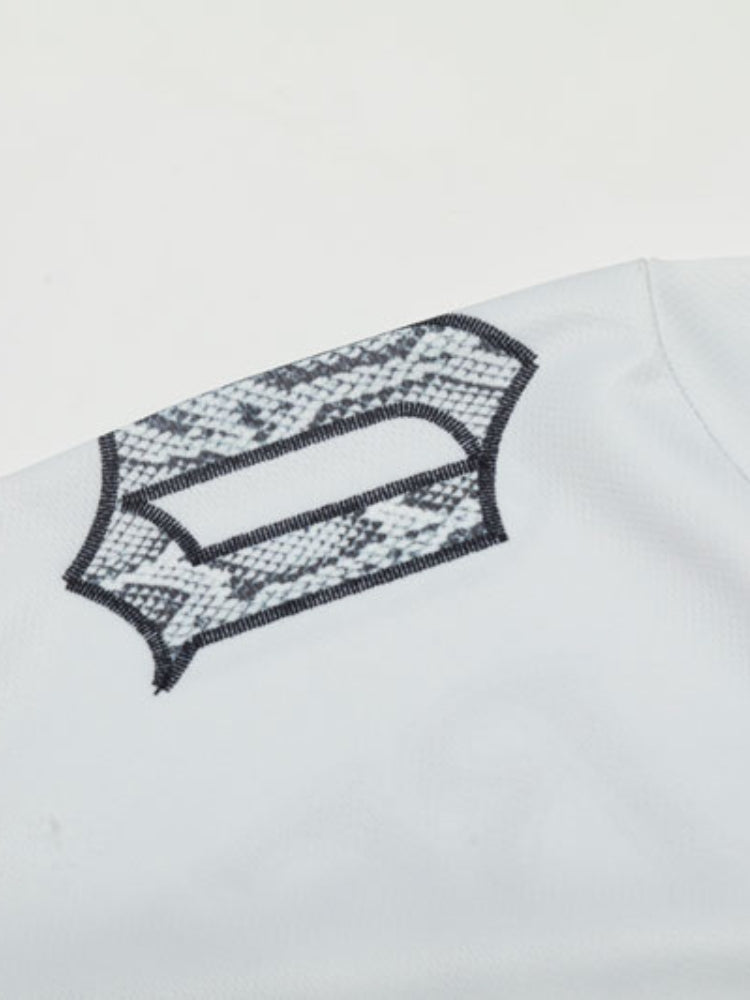 CJ Snake Print Baseball Tee