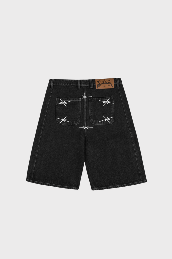 BLACK DENIM JORT
