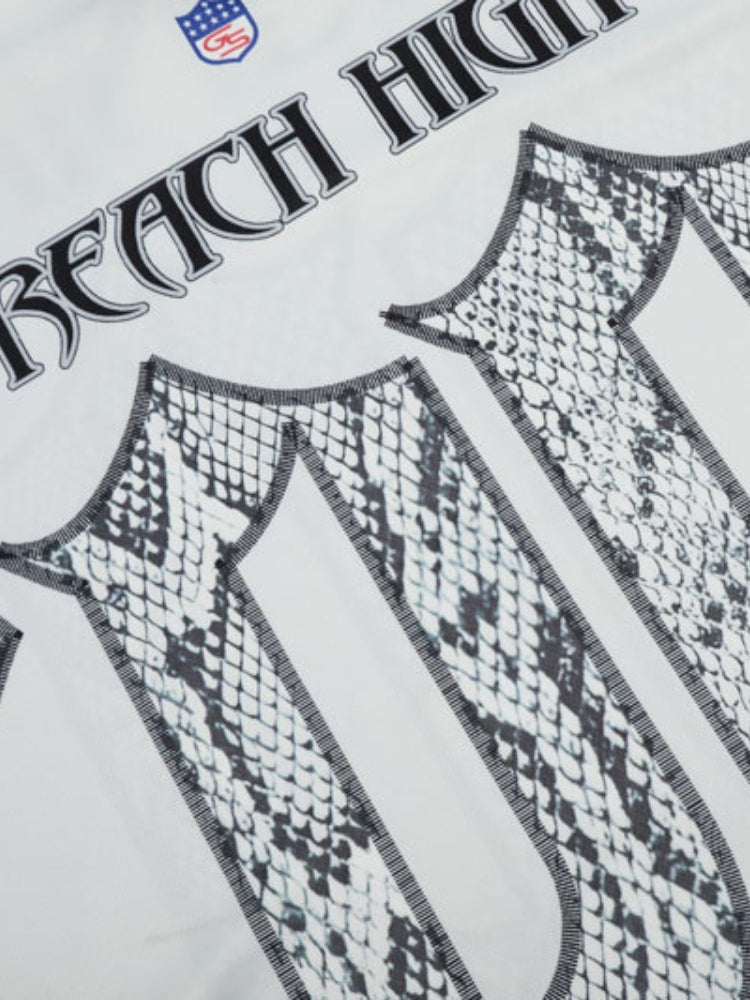 CJ Snake Print Baseball Tee