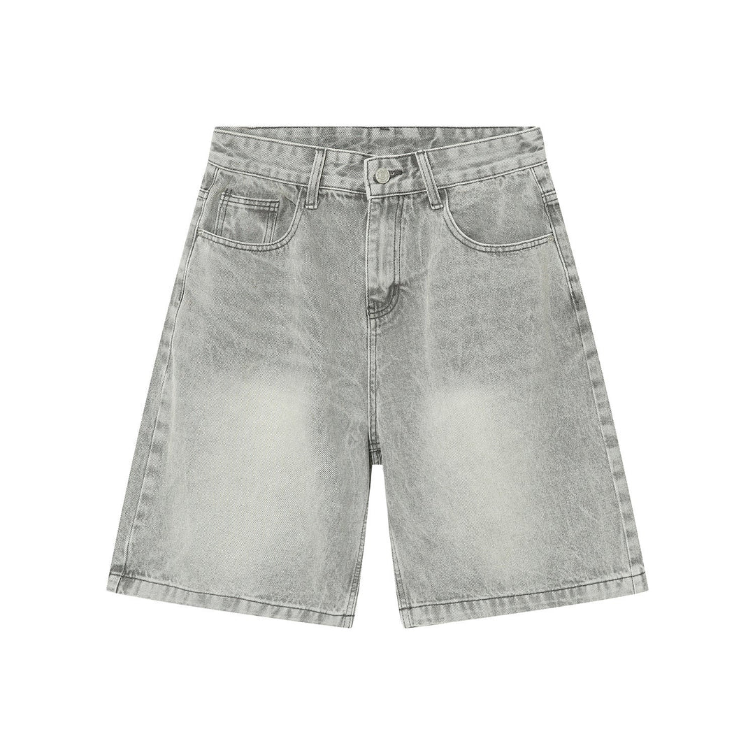 Baggy Denim Jort Stonegrey