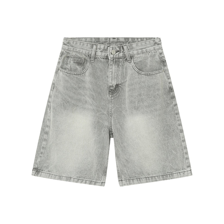 Baggy Denim Jort Stonegrey