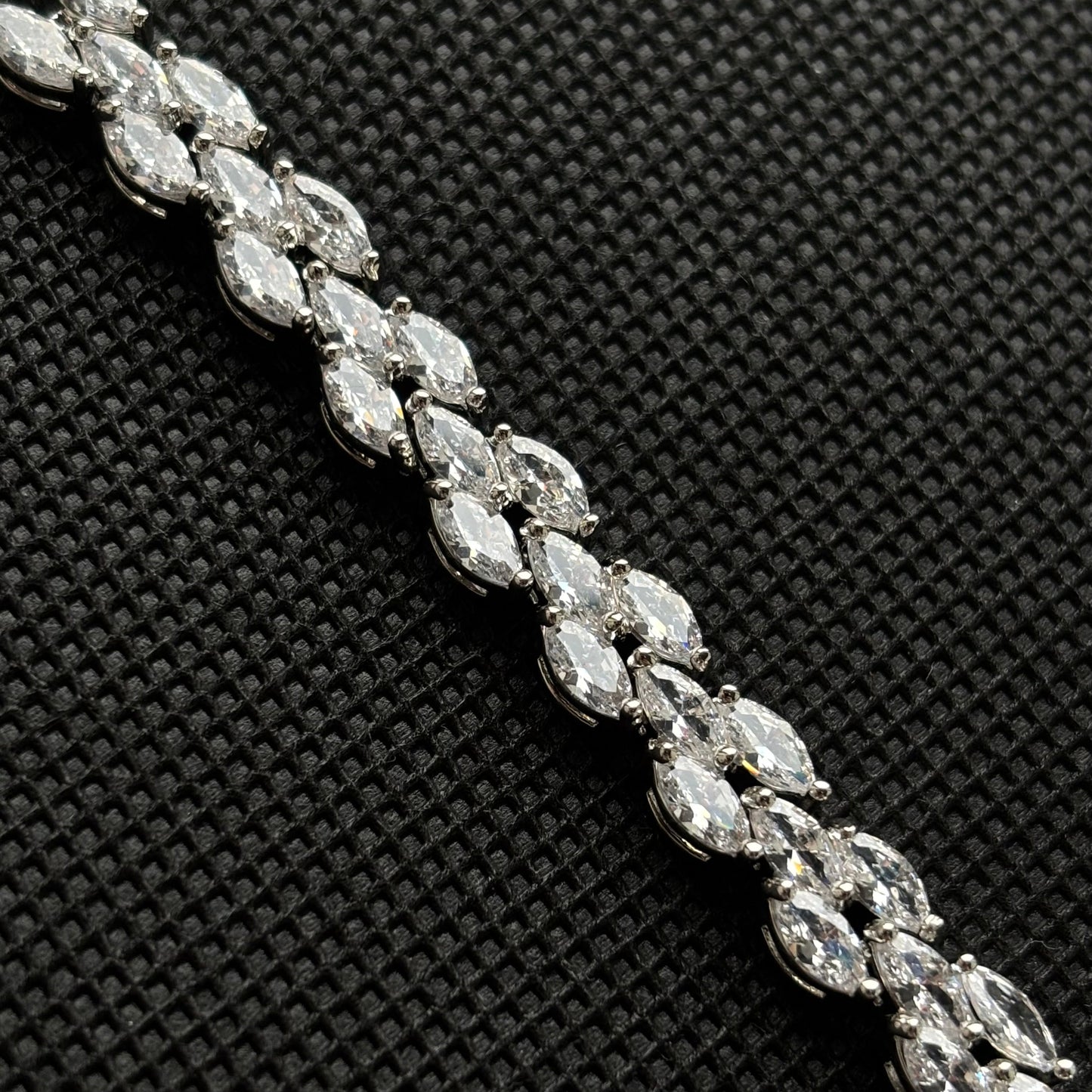 Triple Crystal Bracelet (Silver)
