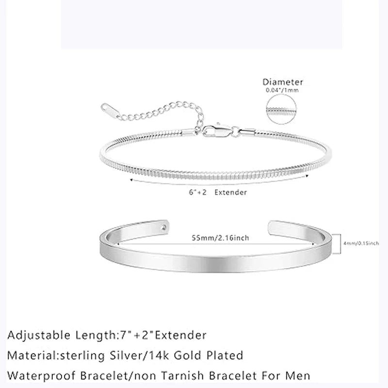 Minimalistic Silver Cuban Bracelets - ClubJerseys